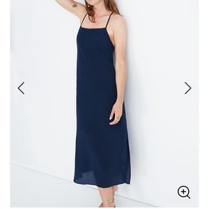 Madewell Silk Cross-back midi dress